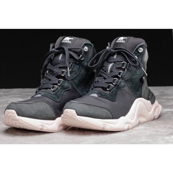 Sorel Kinetic RNEGD Conquest Black Pink Sneaker Waterproof Boots Womens Size 10 - Picture 12 of 16